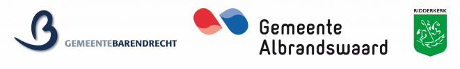Logo's gemeente Barendrecht, gemeente Albrandswaard en Ridderkerk